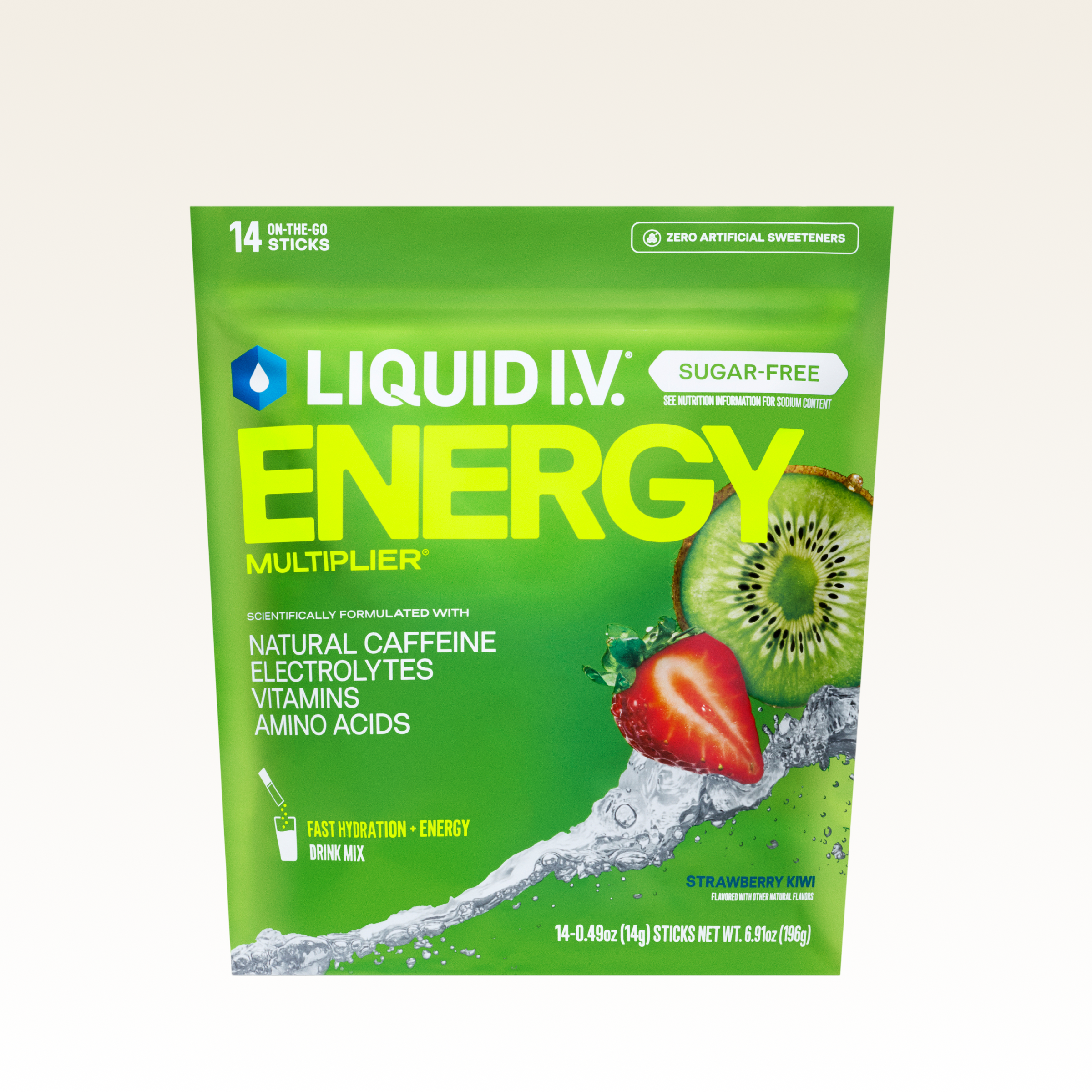 Strawberry Kiwi Sugar-Free Energy Multiplier® - Active Bright Sip Pack
